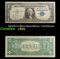 1957B $1 Blue Seal Silver Certificate Grades vf+