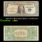1957B $1 Blue Seal Silver Certificate Grades vf+