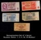 Denomination Set of 5 Soviet Russian Notes - 1, 3, 5, 10, 25 Rubles! Grades