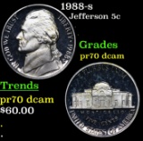 1988-s Proof Jefferson Nickel 5c GEM++ Proof Deep Cameo USCG
