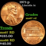 1971-p Lincoln Cent 1c Grades GEM++ Unc RD