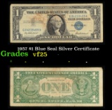 1957 $1 Blue Seal Silver Certificate Grades vf+