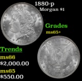 1880-p Morgan Dollar $1 ms65+ SEGS