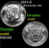 1971-d Kennedy Half Dollar 50c Grades GEM+ Unc