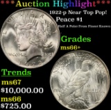 ***Major Highlight*** 1922-p Peace Dollar Near Top Pop! $1 ms66+ SEGS (fc)