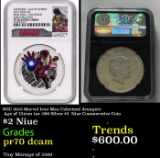 NGC 2015 Marvel Iron Man Colorized Avengers Age of Uitron 1oz .999 Silver $2  Niue Commerative Coin