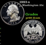 1993-s Proof Washington Quarter 25c Grades GEM++ Proof Deep Cameo
