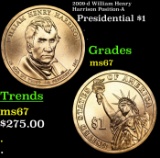 2009-d William Henry Harrison Position-A Presidential Dollar 1 ms67 SEGS