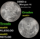 1880-o Morgan Dollar $1 ms63+ SEGS