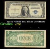 1935E $1 Blue Seal Silver Certificate Grades vf++