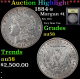 ***Major Highlight*** 1884-s Morgan Dollar $1 Choice AU/BU Slider USCG (fc)