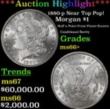 ***Major Highlight*** 1880-p Morgan Dollar Near Top Pop! $1 ms66+ SEGS (fc)