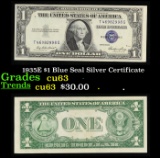 1935E $1 Blue Seal Silver Certificate Grades Select CU