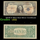 1957B $1 Blue Seal Silver Certificate Grades vf++