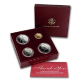 ***Major Highlight*** RARE 1996 Atlanta Olympic Games 4 Coin GOLD & Silver Proof Commemorative Set W