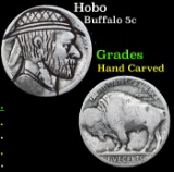 Hobo Buffalo Nickel 5c Grades Hand Carved
