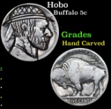 Hobo Buffalo Nickel 5c Grades Hand Carved