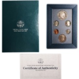 1990 United States Mint Prestige Proof Set 6 Coins W/ Box & COA