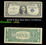 1957B $1 Blue Seal Silver Certificate Grades vf++