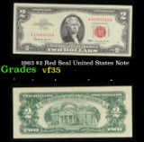 1963 $2 Red Seal United States Note Grades vf++