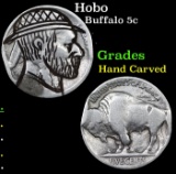 Hobo Buffalo Nickel 5c Grades Hand Carved