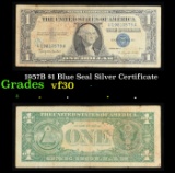 1957B $1 Blue Seal Silver Certificate Grades vf++