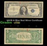 1957B $1 Blue Seal Silver Certificate Grades vf++