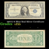 1957A $1 Blue Seal Silver Certificate Grades vf++