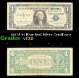 1957A $1 Blue Seal Silver Certificate Grades vf++