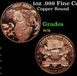 1oz .999 Fine Copper Bullion Round - 