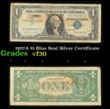 1957A $1 Blue Seal Silver Certificate Grades vf++