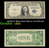 1935E $1 Blue Seal Silver Certificate Grades vf+