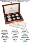 ***Major Highlight*** RARE 1991 6-Coin Commerative Mount Rushmore Gold & Silver Proof & Unc Set 0.5O
