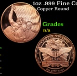1oz .999 Fine Copper Bullion Round - Trump Style Grades Ungraded