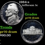 1984-s Proof Jefferson Nickel 5c pr70 dcam SEGS