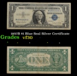 1957B $1 Blue Seal Silver Certificate Grades vf++