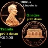 1986-s Proof Lincoln Cent 1c GEM++ Proof Deep Cameo USCG