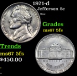 1971-d Jefferson Nickel 5c Grades GEM++ 5fs