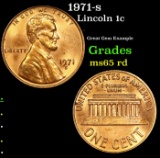 1971-s Lincoln Cent 1c Grades GEM Unc RD