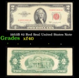 1953B $2 Red Seal United States Note Grades xf