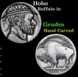 Hobo Buffalo Nickel 5c Grades Hand Carved