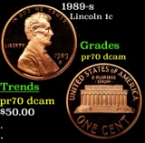 1989-s Proof Lincoln Cent 1c GEM++ Proof Deep Cameo USCG