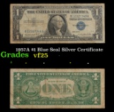 1957A $1 Blue Seal Silver Certificate Grades vf+