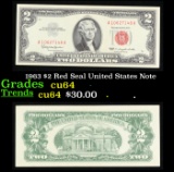 1963 $2 Red Seal United States Note Grades Choice CU