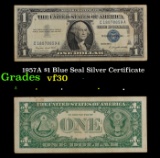 1957A $1 Blue Seal Silver Certificate Grades vf++