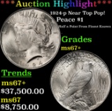 ***Major Highlight*** 1924-p Peace Dollar Near Top Pop! $1 ms67+ SEGS (fc)