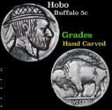Hobo Buffalo Nickel 5c Grades Hand Carved