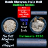 Buffalo Nickel Shotgun Roll in Old Bank Style 'Bell Telephone' Wrapper 1928 & s Mint Ends
