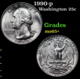 1990-p Washington Quarter 25c Grades GEM+ Unc