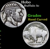 Hobo Buffalo Nickel 5c Grades Hand Carved
